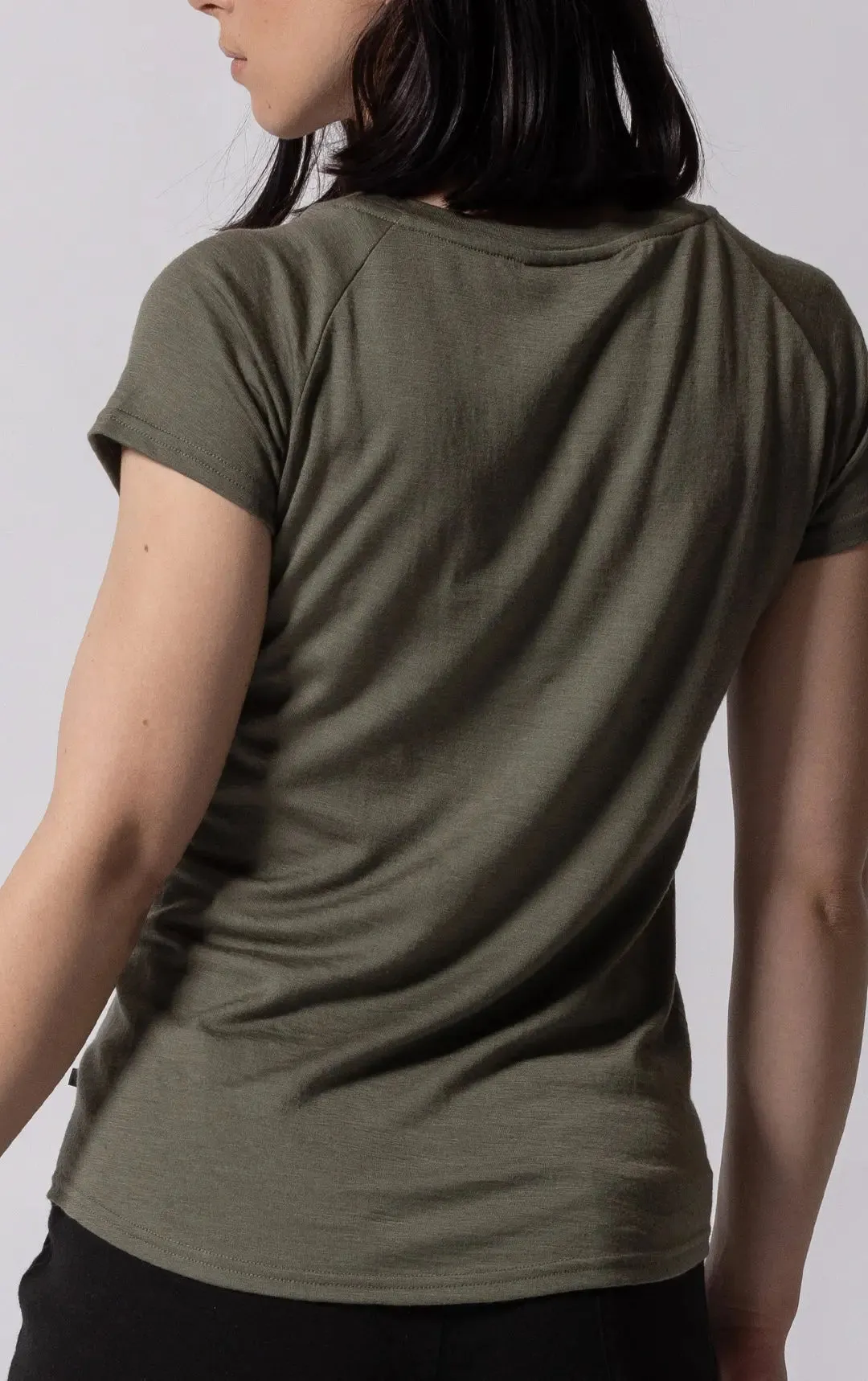 180GSM MERINO CAP SLEEVE TEE