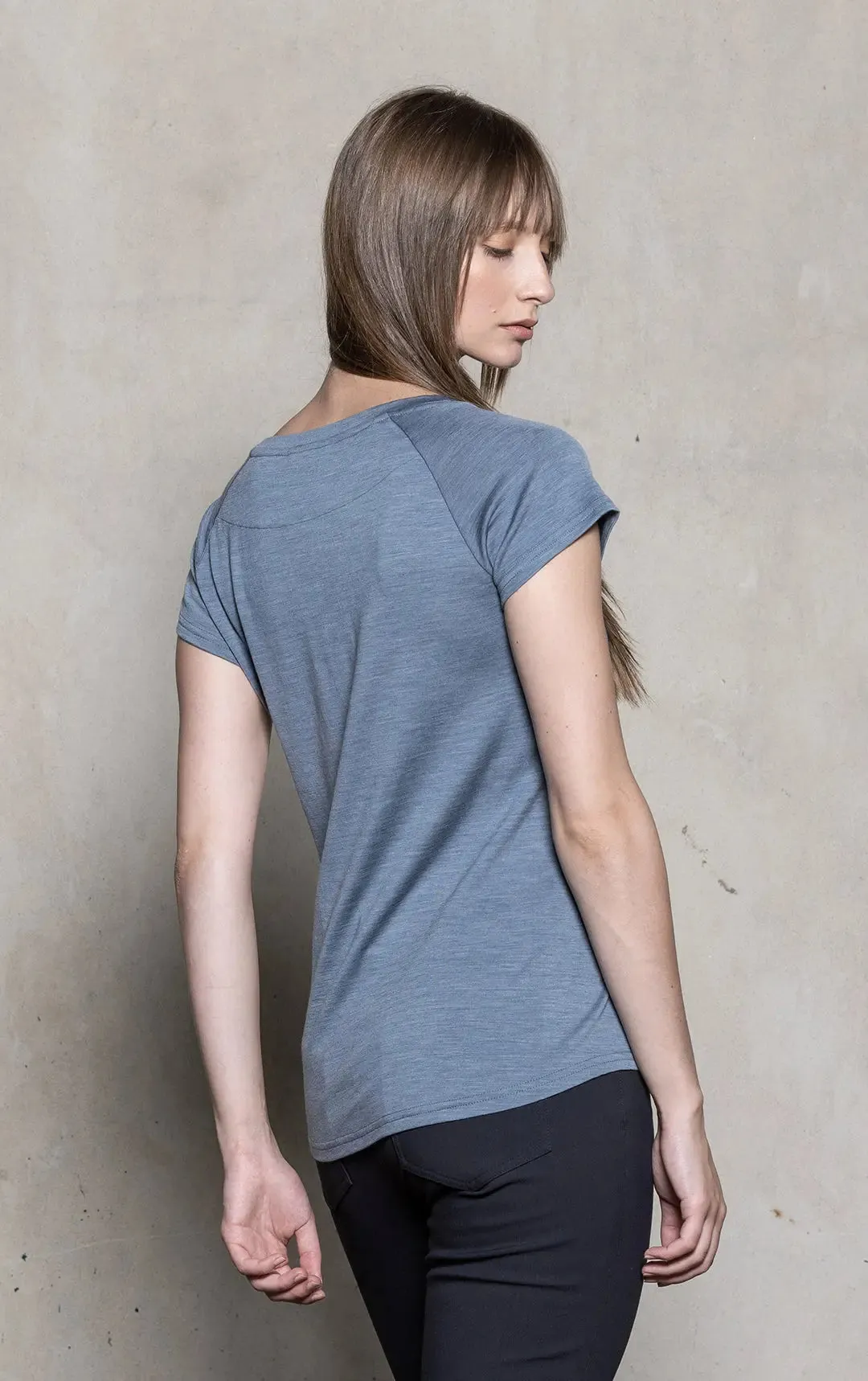 180GSM MERINO CAP SLEEVE TEE