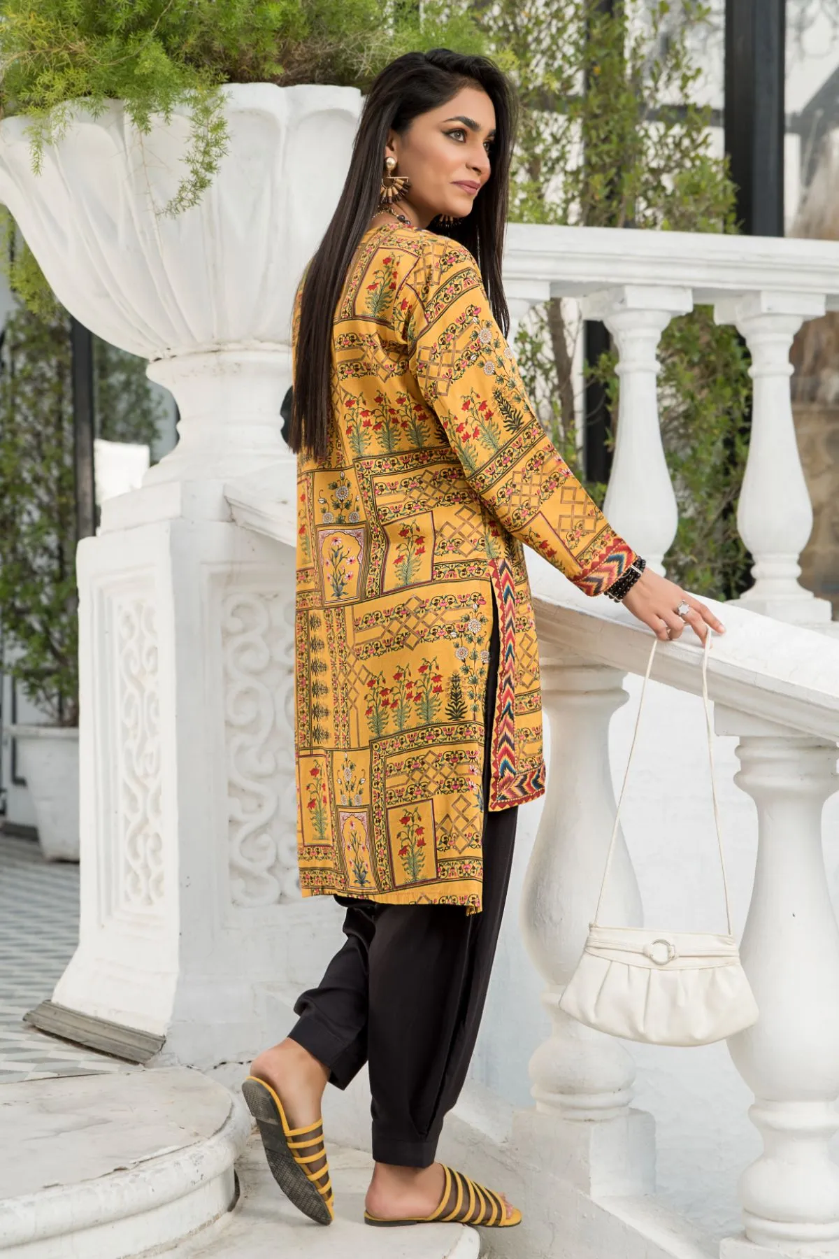 1PC Anarkali Digital Linen Shirt 47