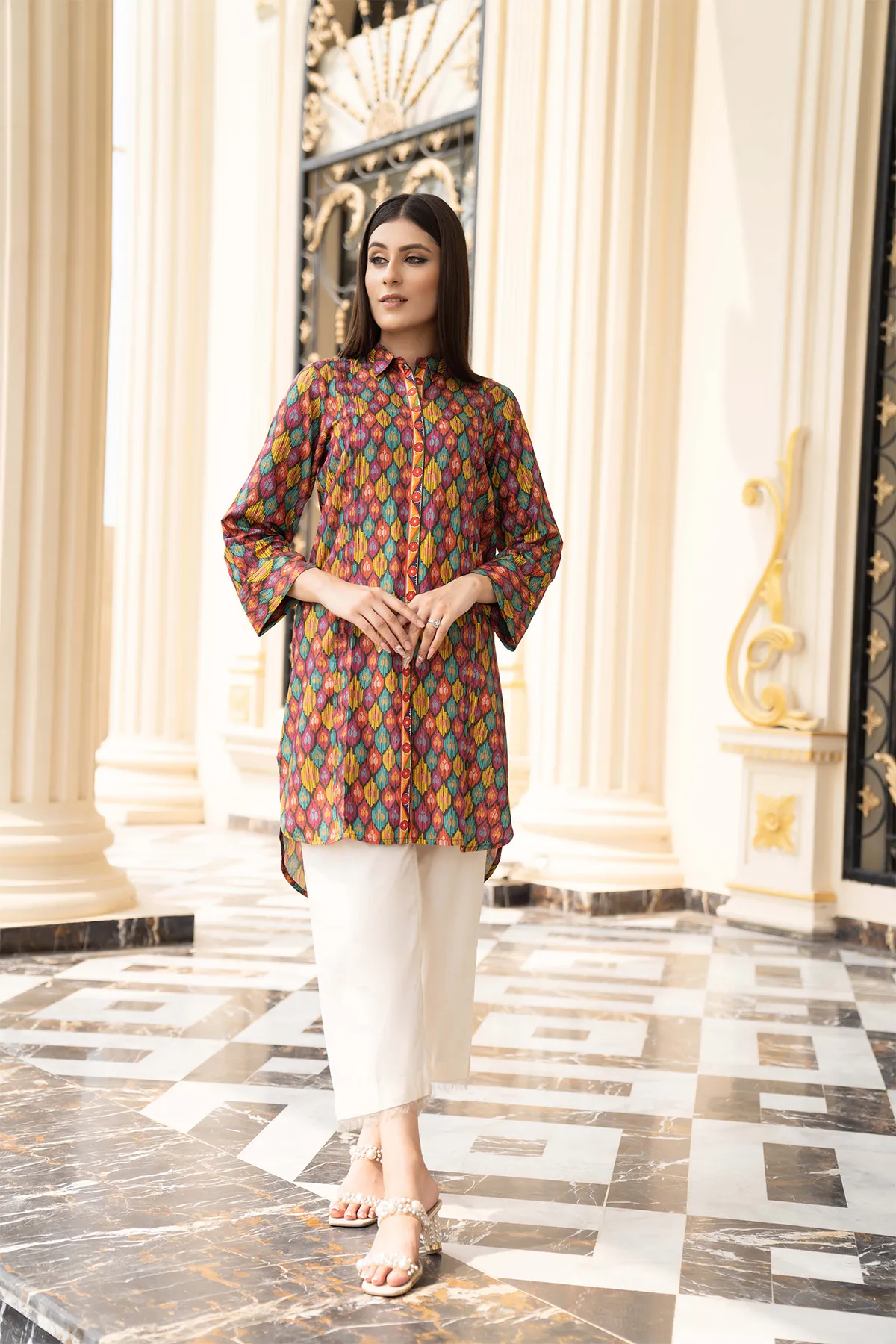 1PC Raw Silk Shirt - 32