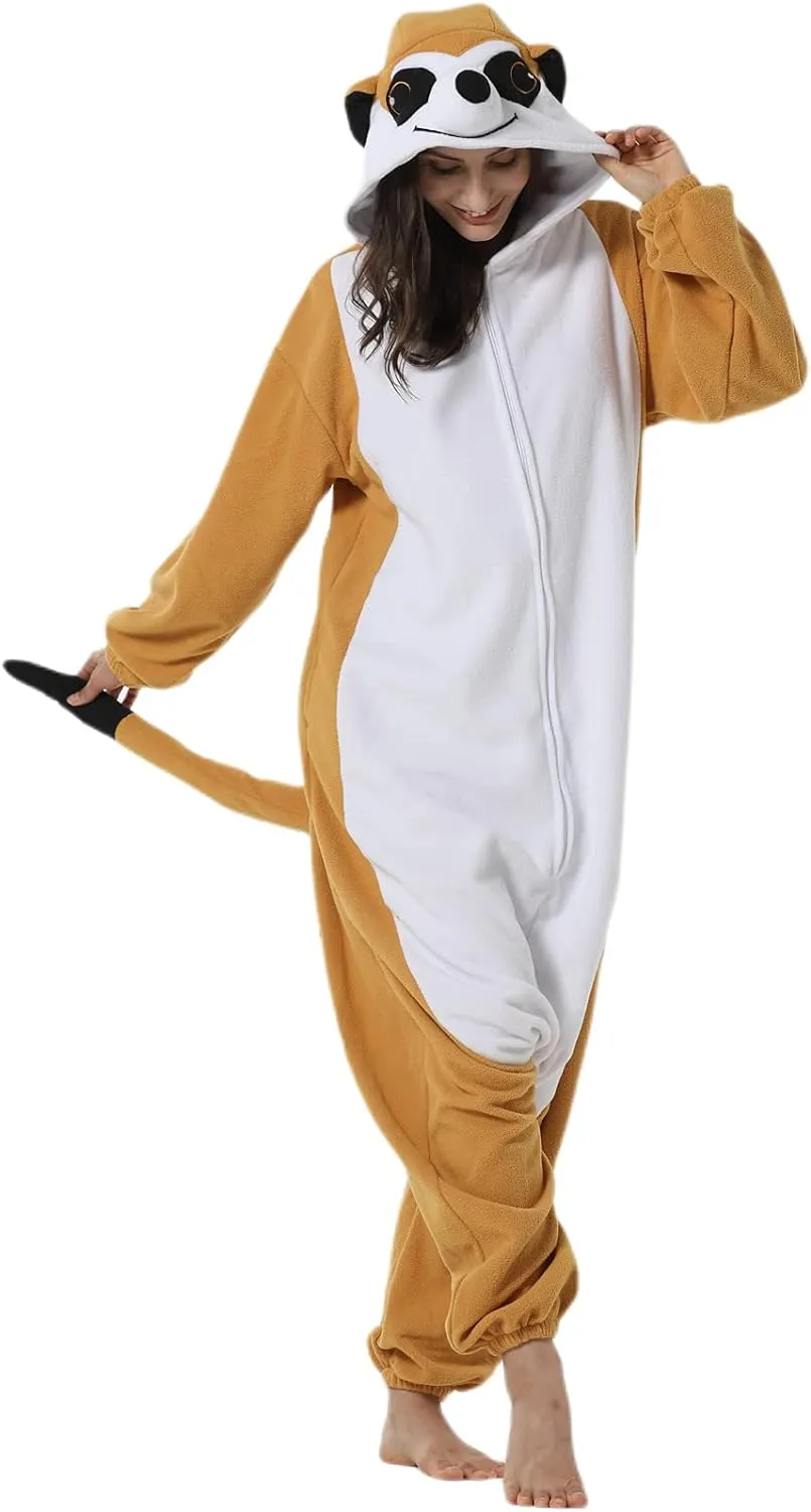 Animal Funny Halloween Costume Christmas One Piece Pajamas Sleepwear for Women Men