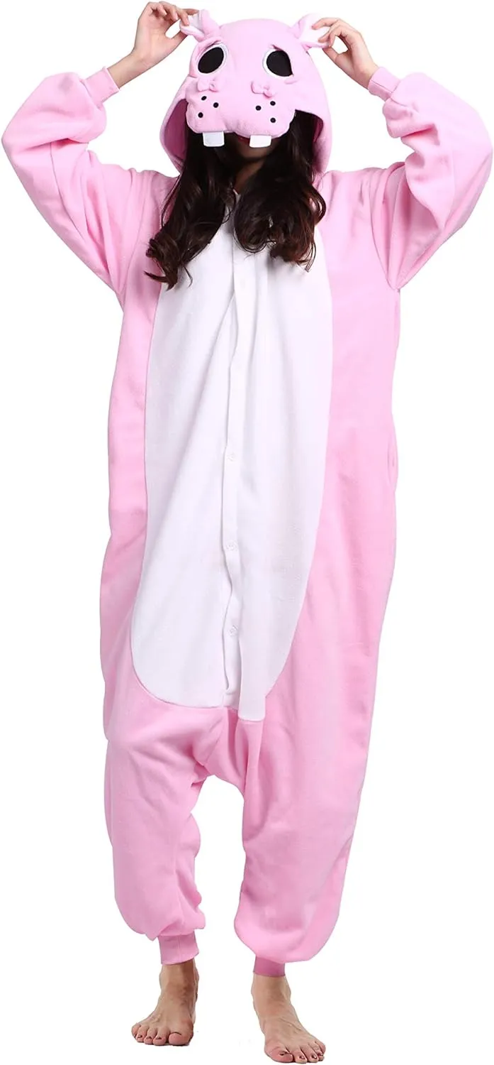 Animal Funny Halloween Costume Christmas One Piece Pajamas Sleepwear for Women Men