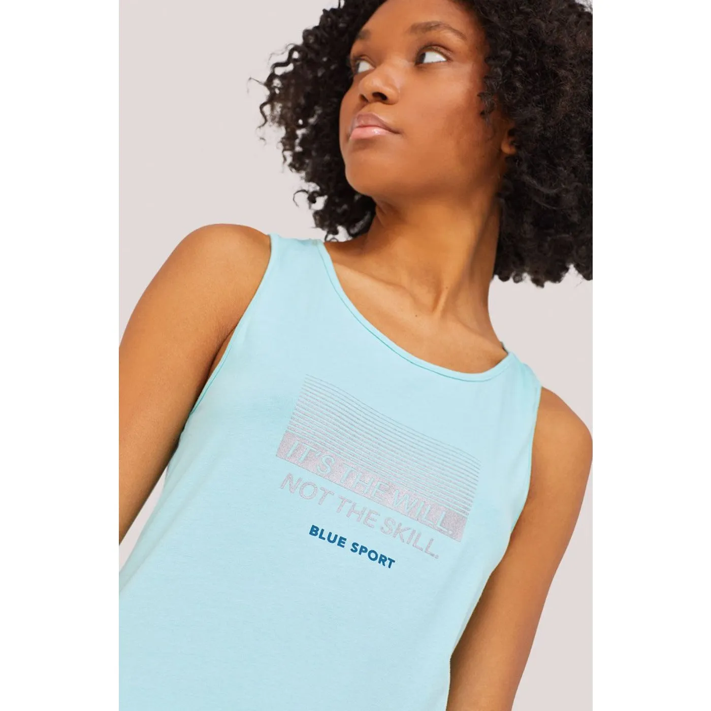 Aqua Printed Tanktop