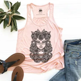 Aquarius Zodiac & Astrology flowy racerback tank tops