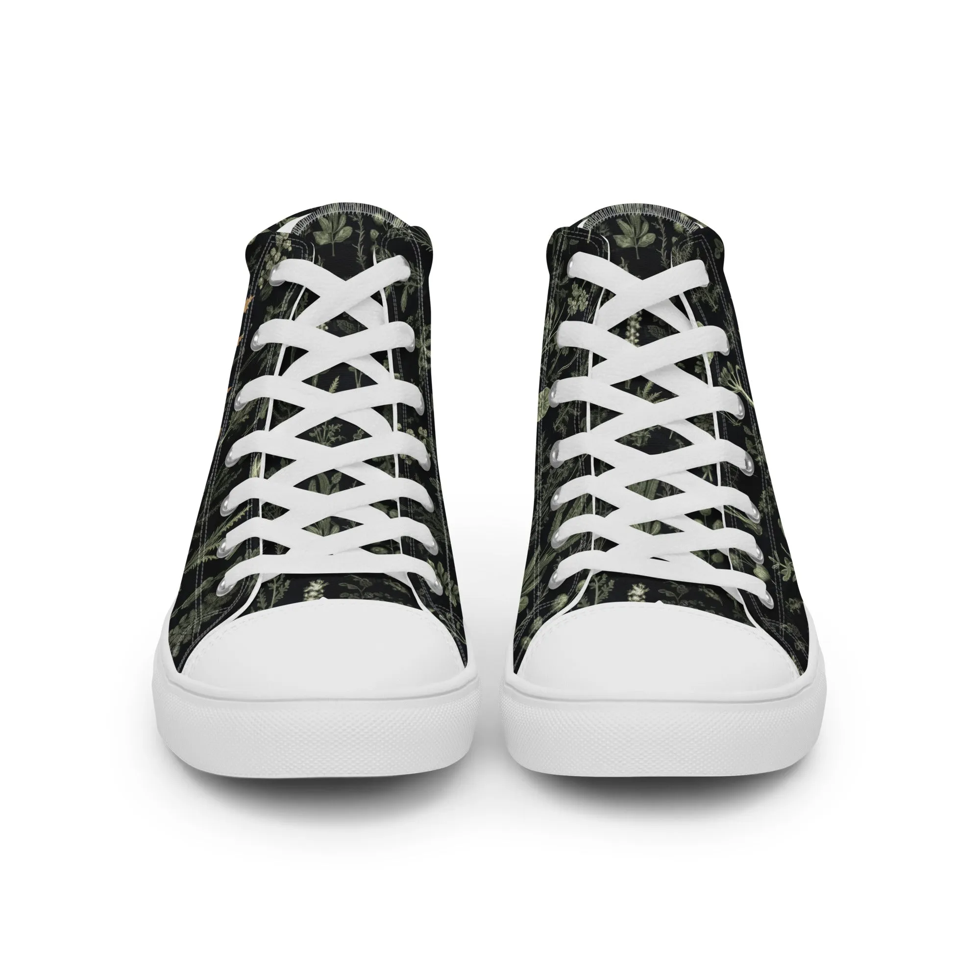 Autumn Memoir Women’s High Top Shoes - Vegan Botanical Sneakers for women - Comfortable Goth Trainers - Witchy Grunge Occult Fashion