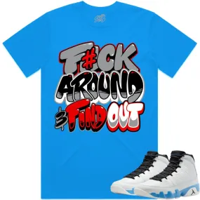 BAWS Men Red Fck Around Tee (Bella Electric Blue)