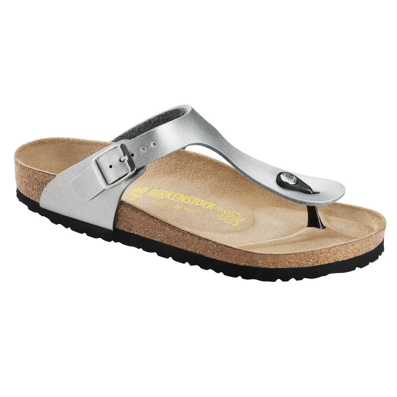 Birkenstock Classic, Gizeh, Regular Fit, Birko-Flor, Silver