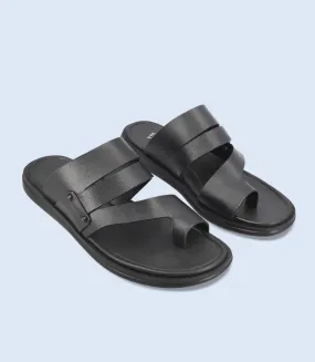 BM4446-BLACK-Men Comfort Chappal