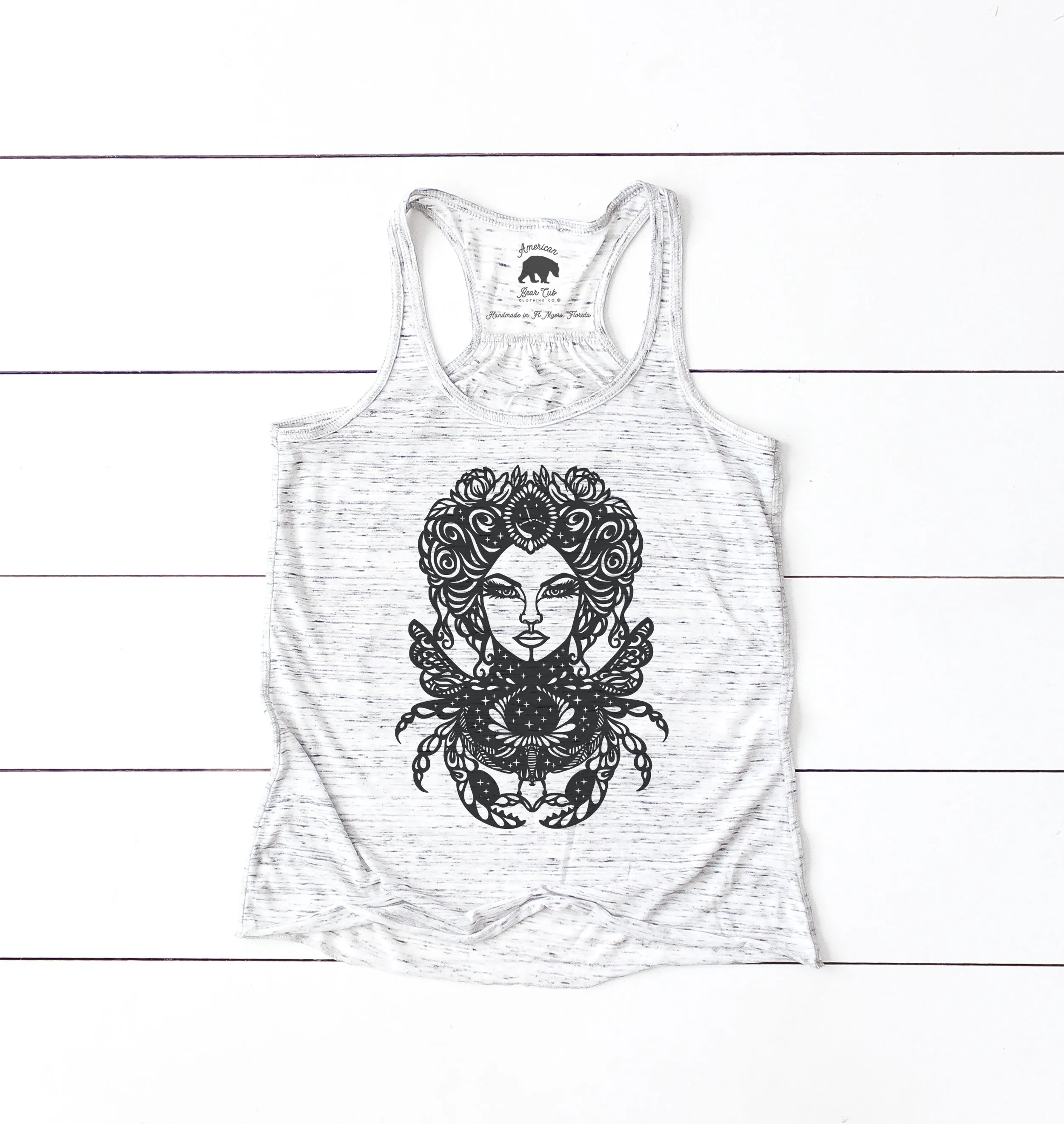 Cancer Zodiac & Astrology flowy racerback tank tops