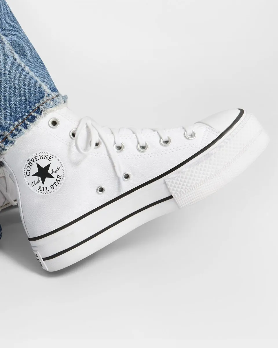 CONVERSE WOMEN'S ALL STAR LIFT HIGH WHITE SHOES