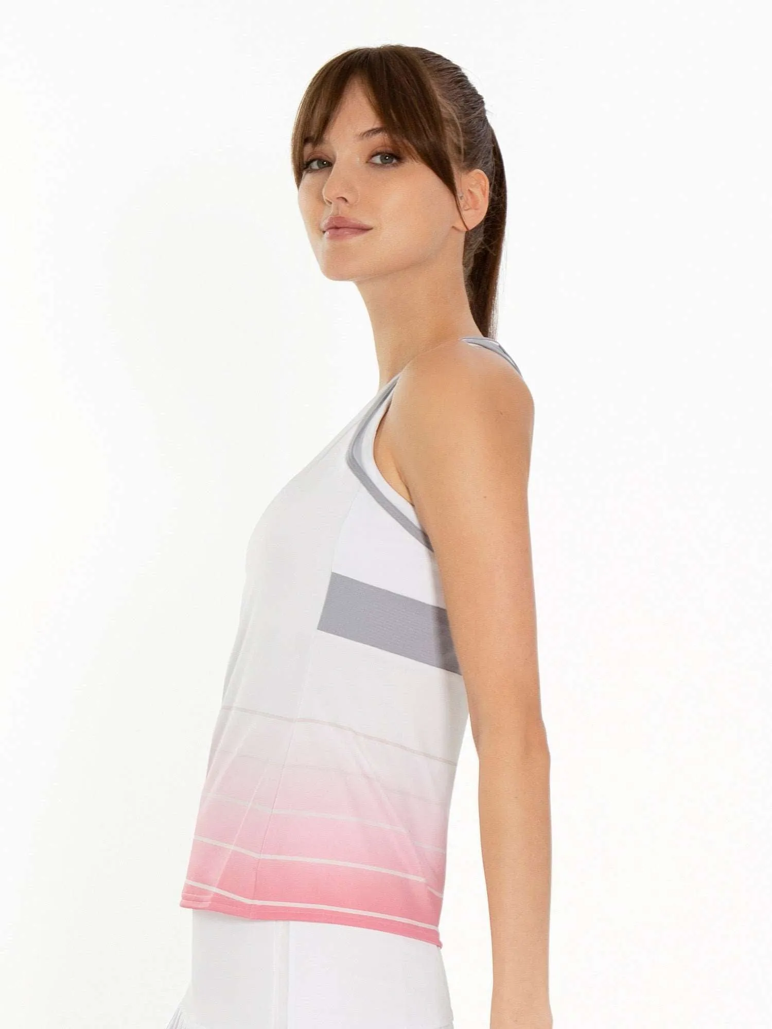 Crisscross Court Tank - White/Poppy/Militare