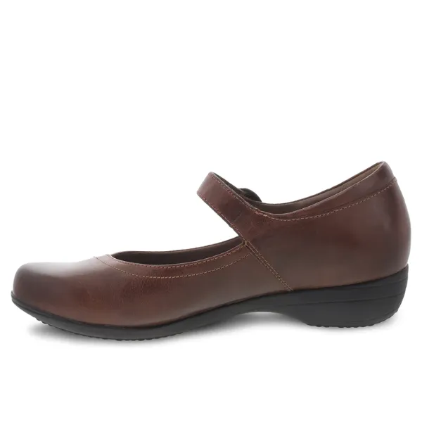 Dansko Women's Fawna Chestnut Burnished Calf