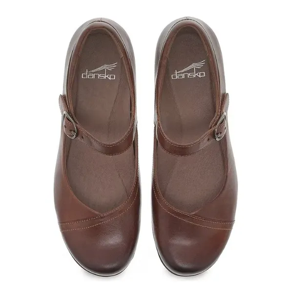 Dansko Women's Fawna Chestnut Burnished Calf