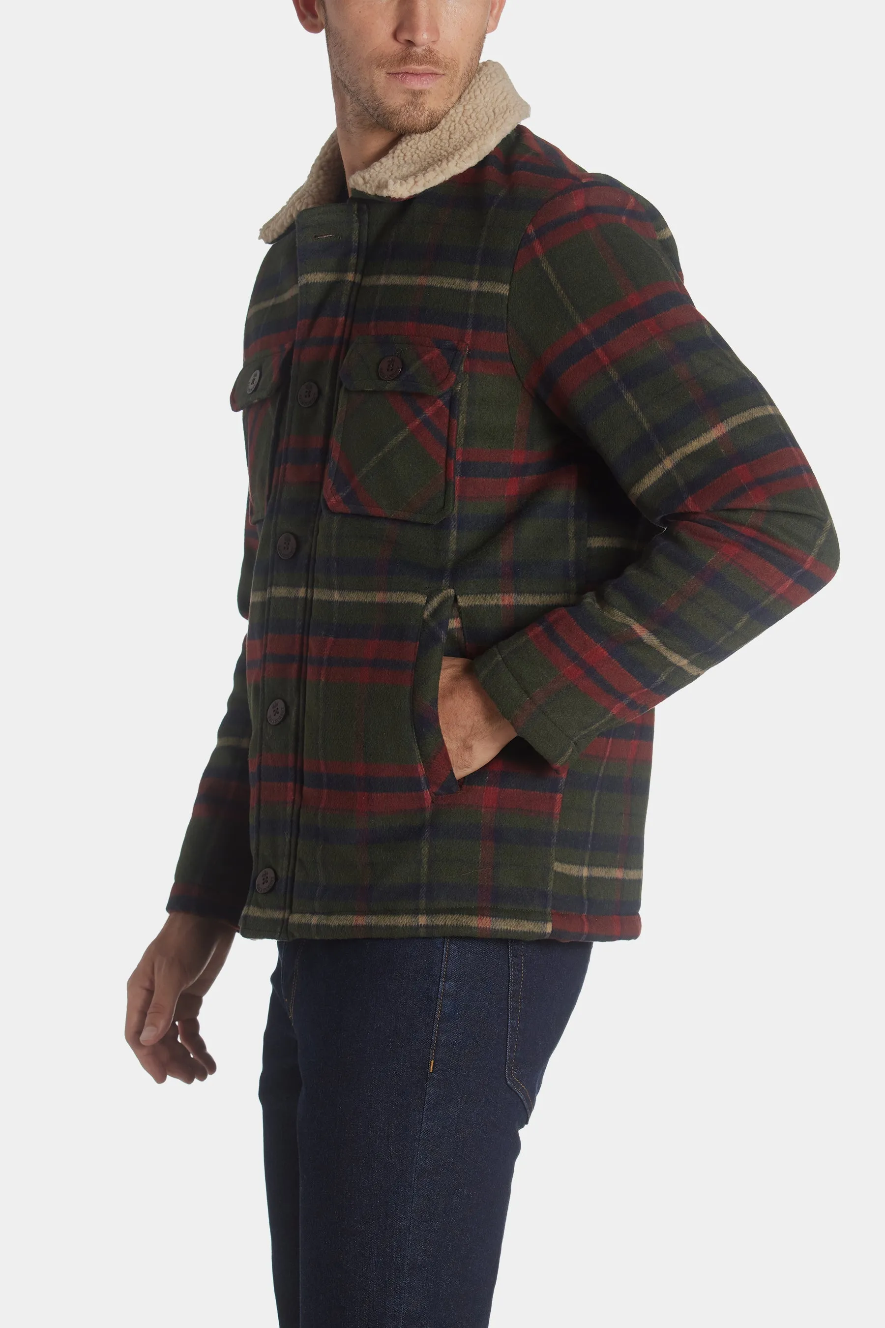 Faux Wool Trucker Jacket