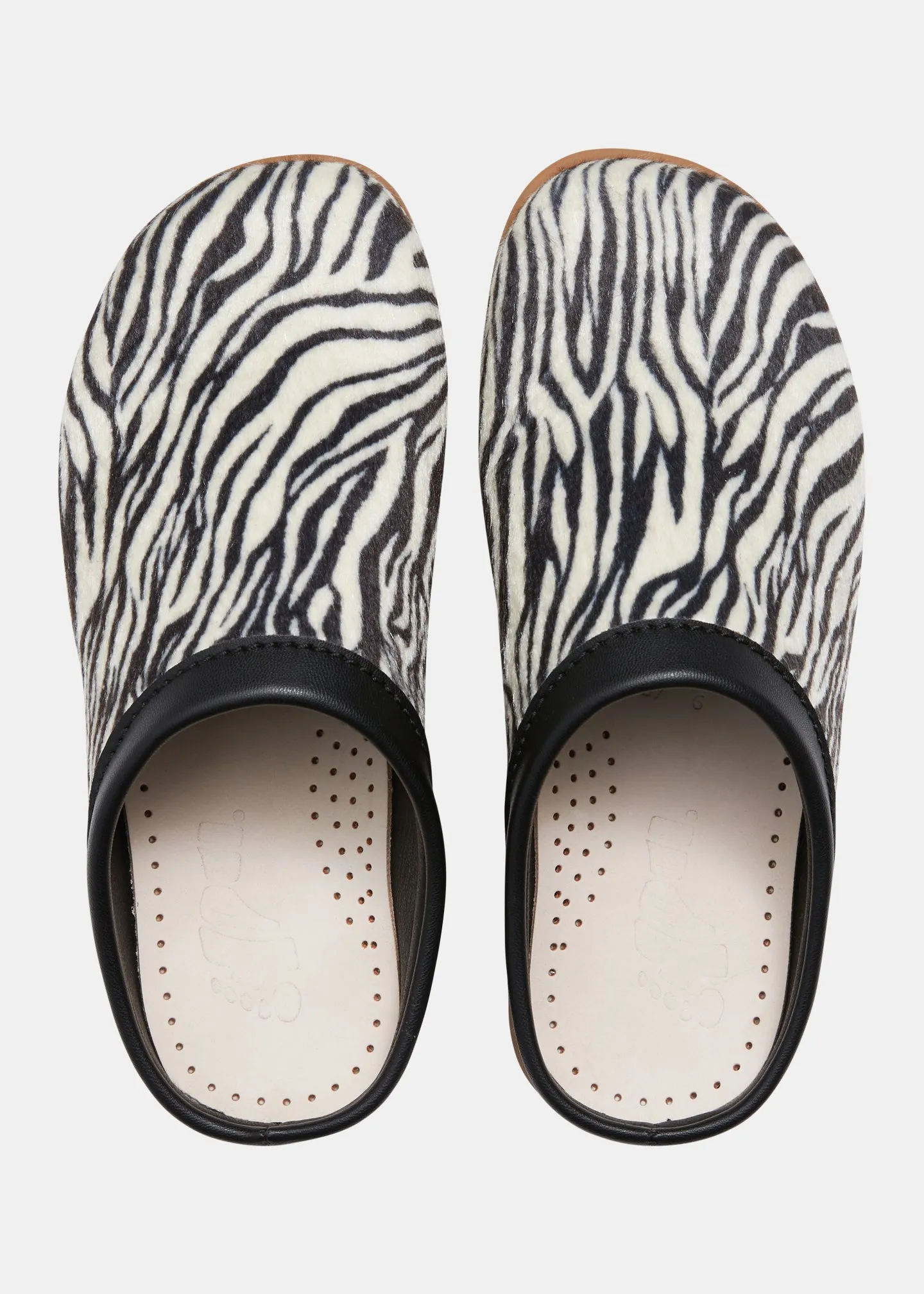 Floyd Animal Print Women's Mule On Negative Heel - Zebra