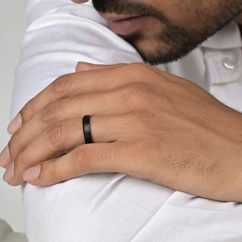 Gradient Band Men's Ring- Tungsten