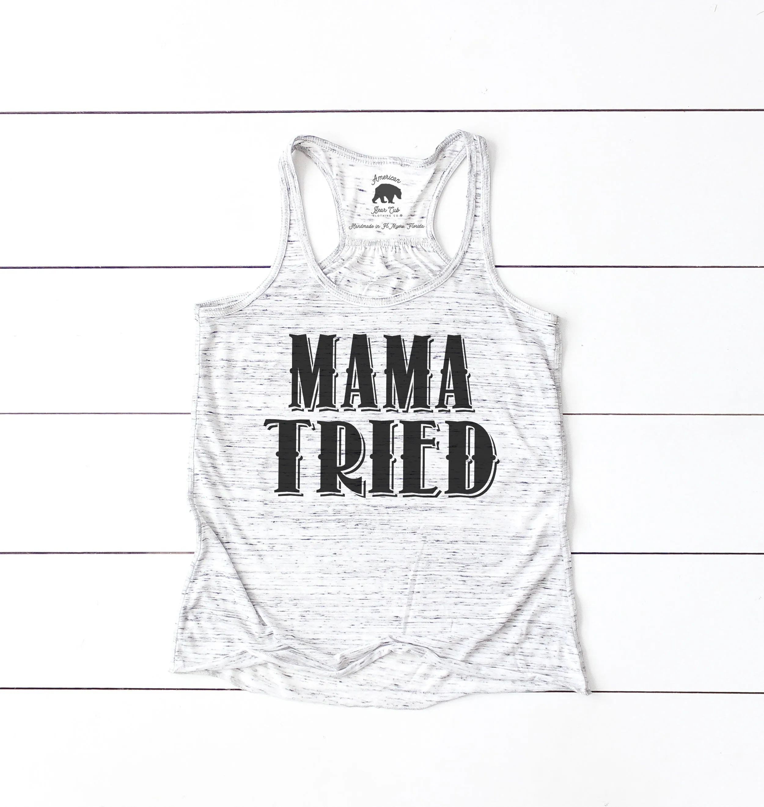 Mama Tried flowy racerback tank tops