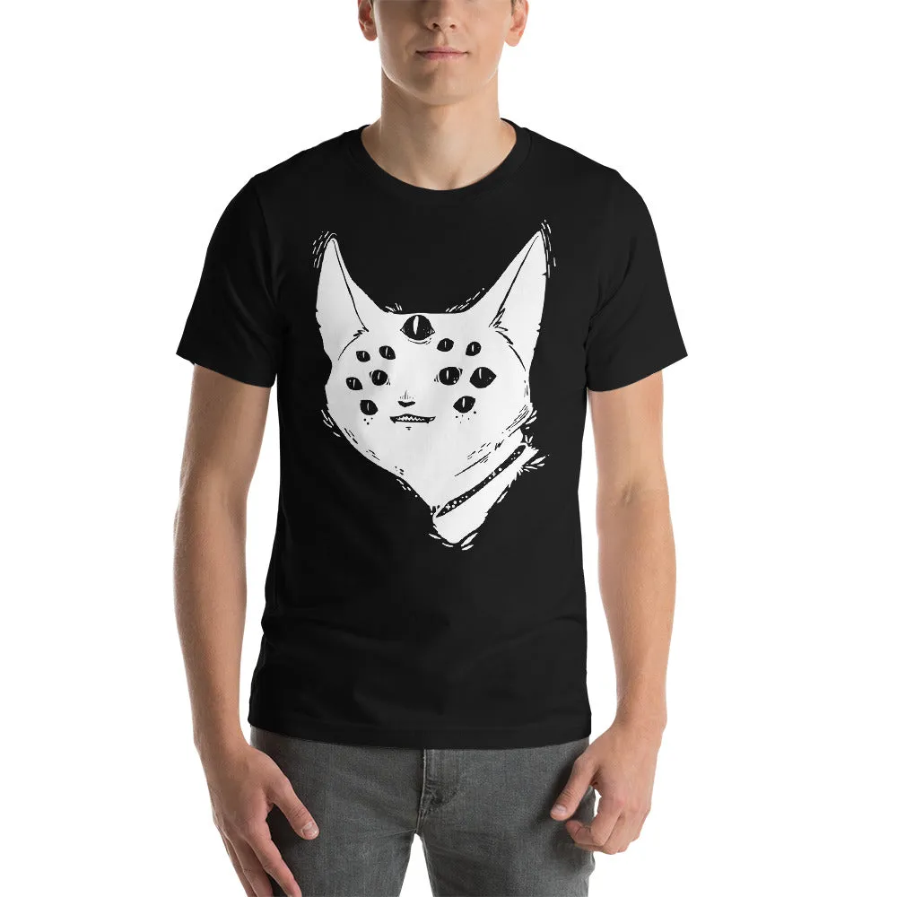 Many Eyed Cat Creature, Unisex T-Shirt