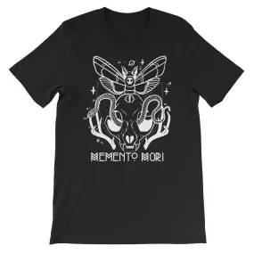 Memento Mori Cat Skull Black Graphic T-Shirt