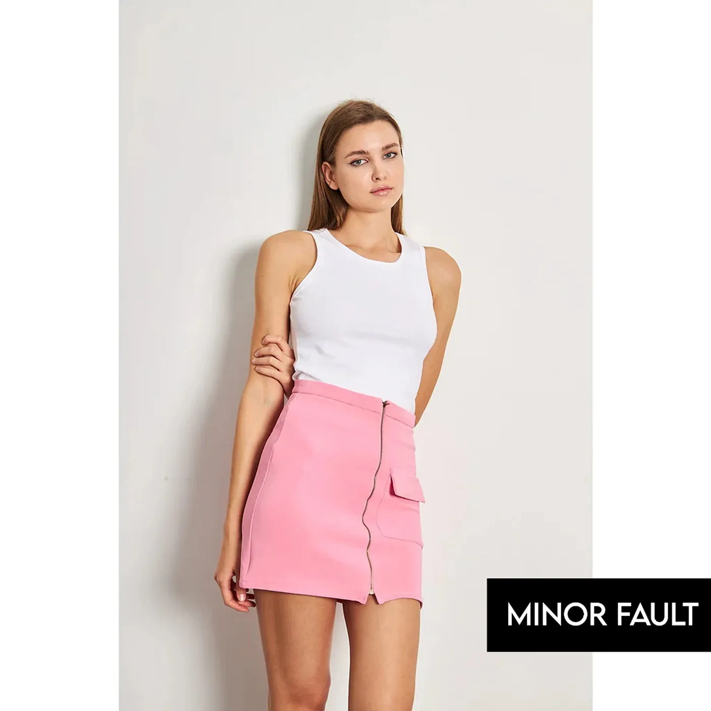 (Minor Fault) White Basic Tank Top