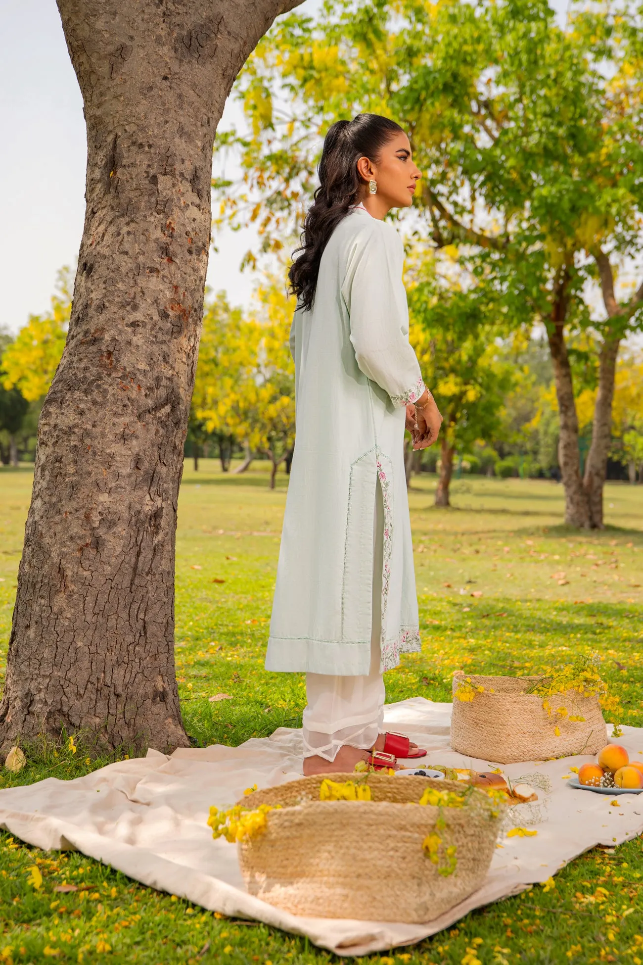 MINT GREEN EMBROIDERED SHIRT