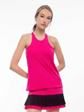 Nora Halter Neck Active & Tennis Tank - Fuchsia