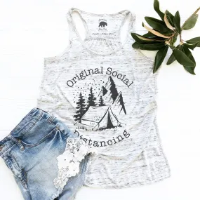 Original Social Distancing flowy racerback tank tops