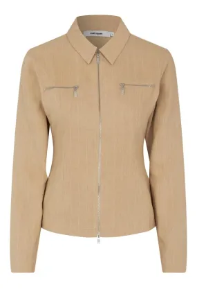 oval square Rowan Zip Shirt Kelp