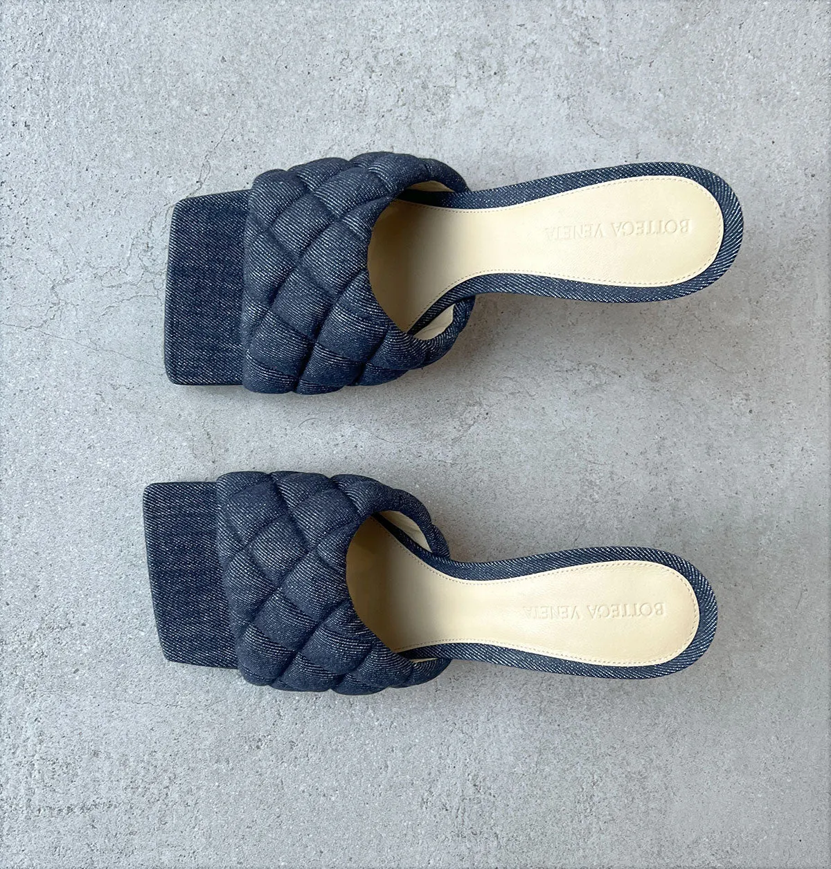 Padded Mule 90, Denim