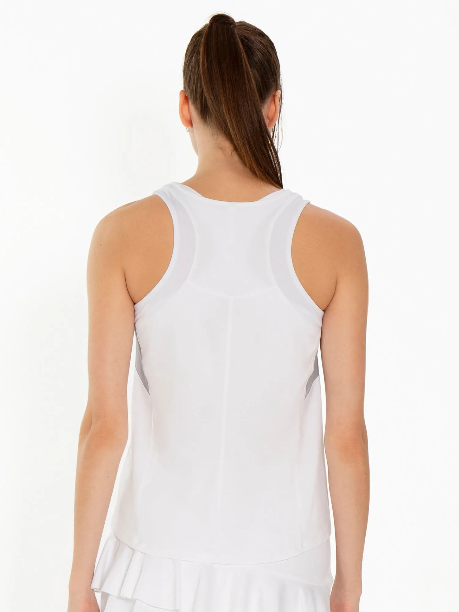 Phoebe Tennis & Active Tank - White/Pearl