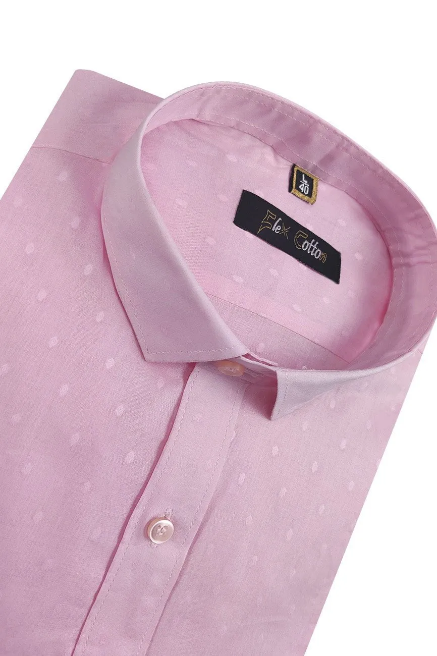 Pink Color 100% Cotton Lawn Finish Shirt For Men