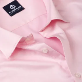 Pink Color Cotton Satin Shirt For Men