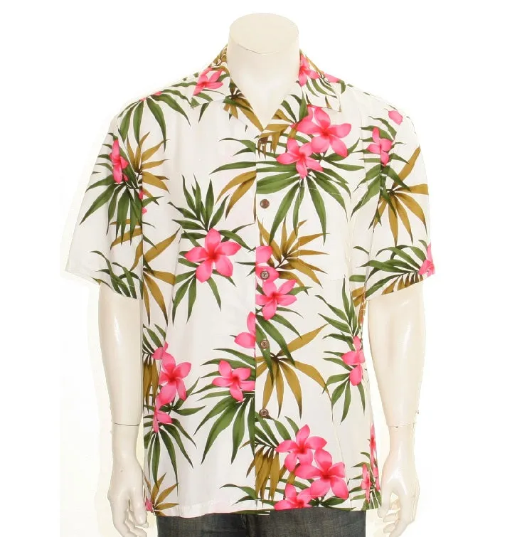 Plumeria Cluster Aloha Shirt