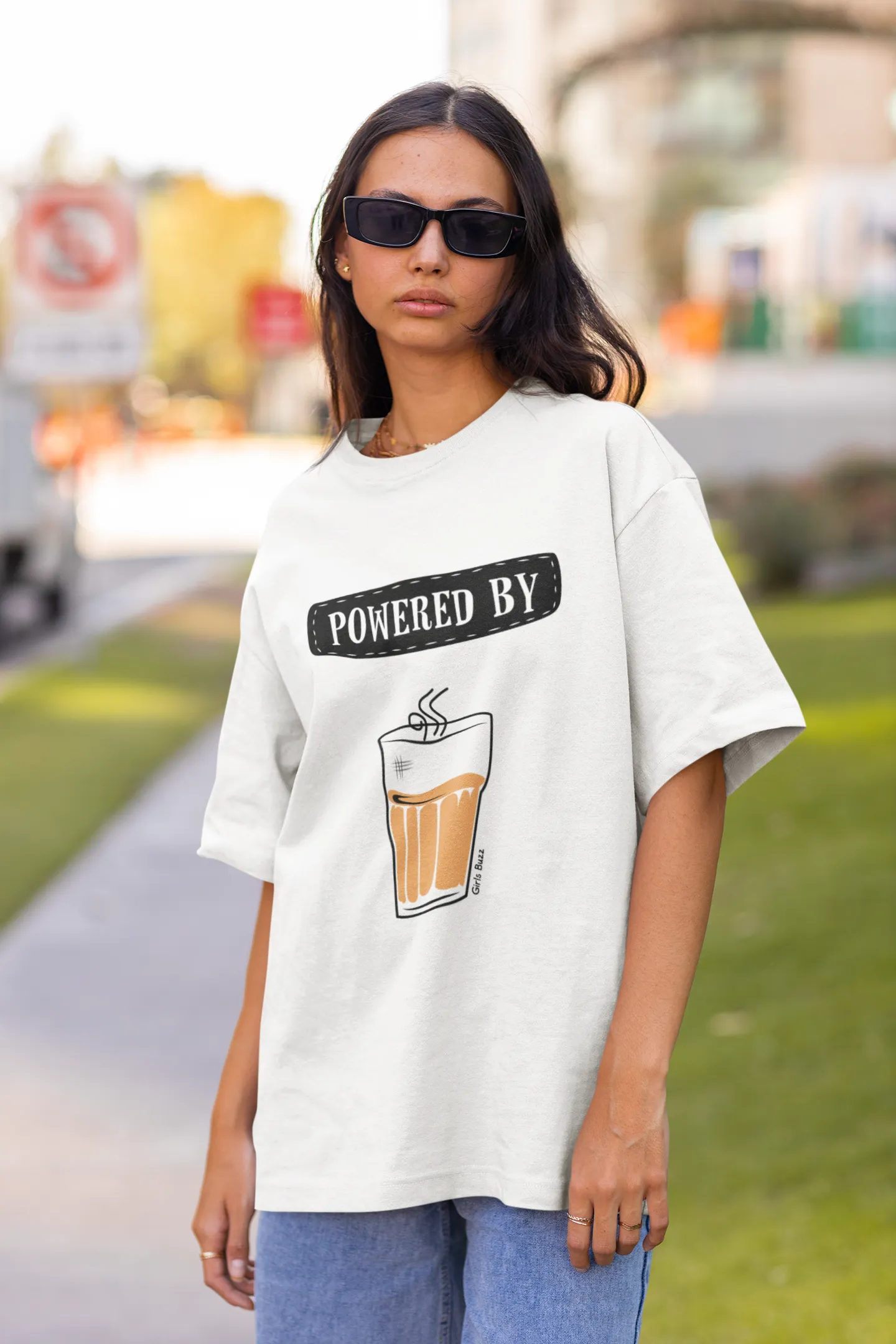 Powered By Chai Oversized T-shirt