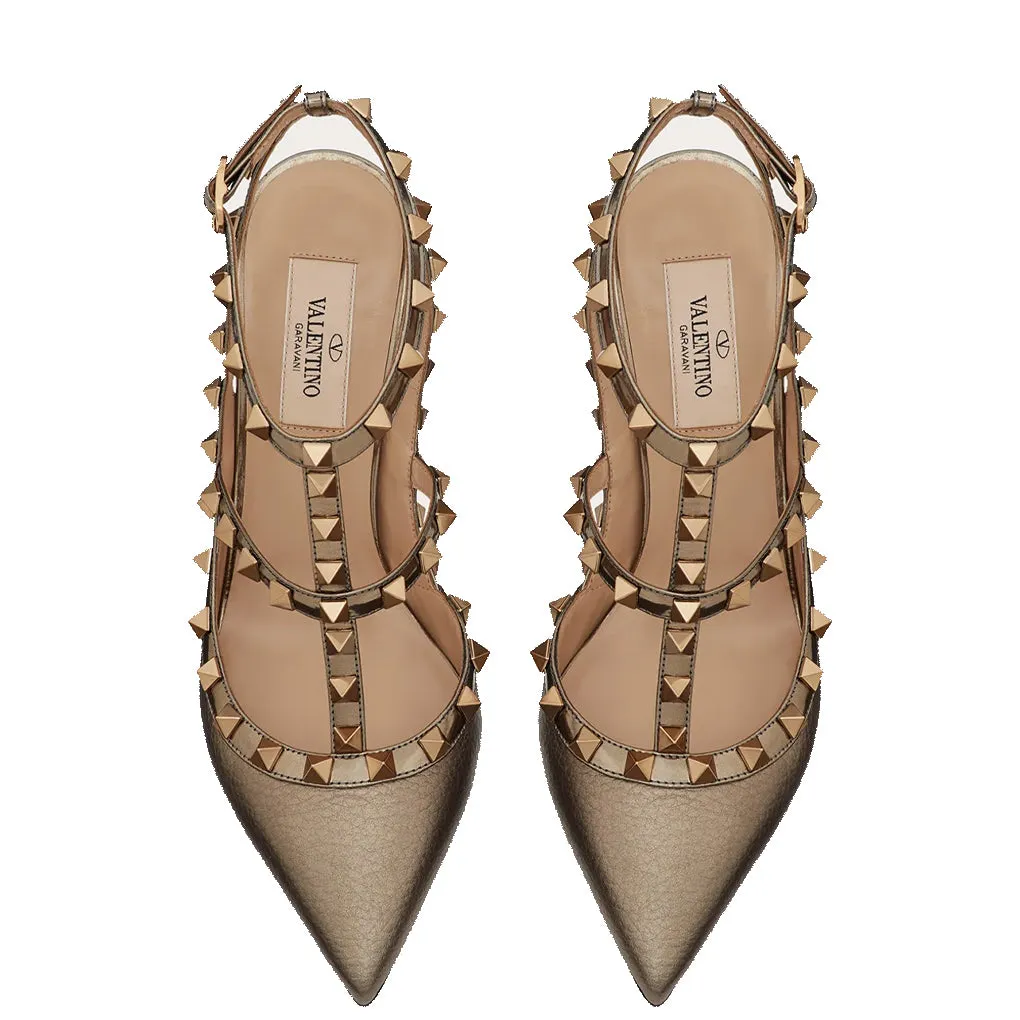 Rockstud Slingback Metallic, Sasso