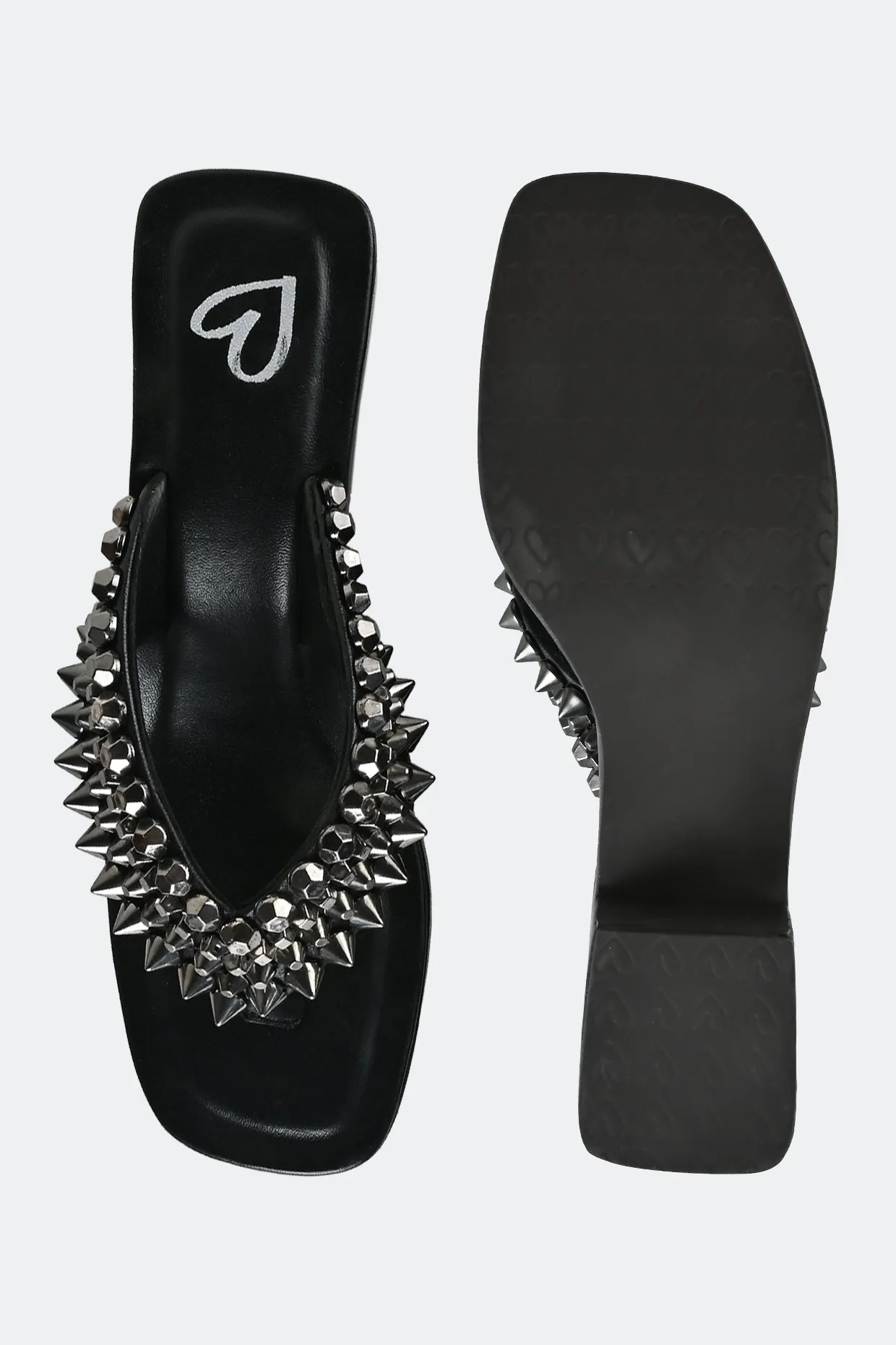 Studded Thong Platforms For Women