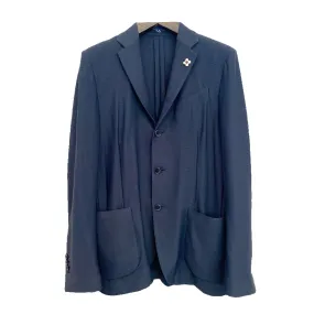 TEXTURED BLAZER BLUE