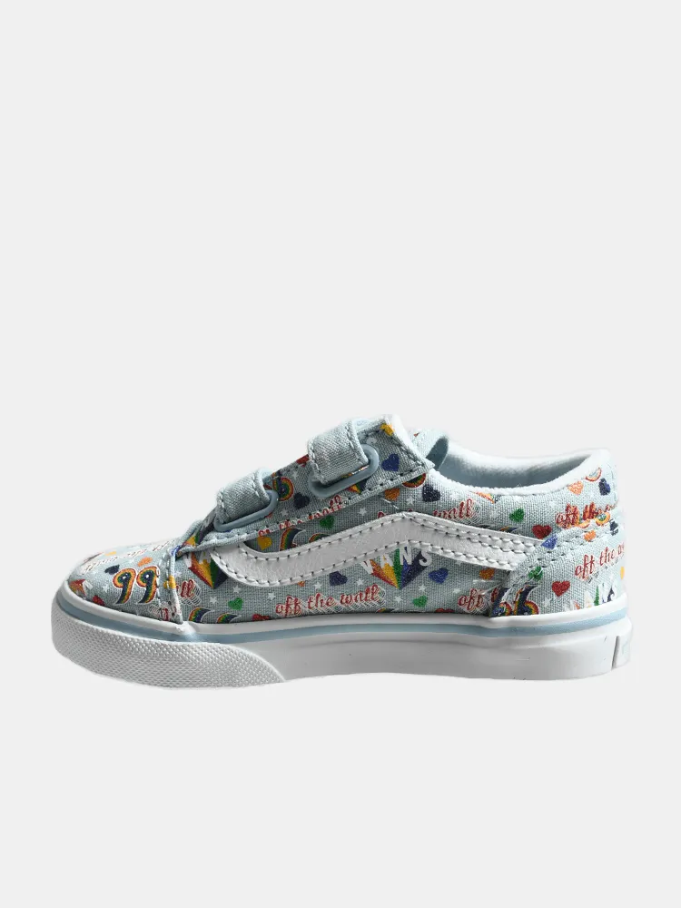 Vans Old Skool V (Rainbow vans) - Winter Sky / True White