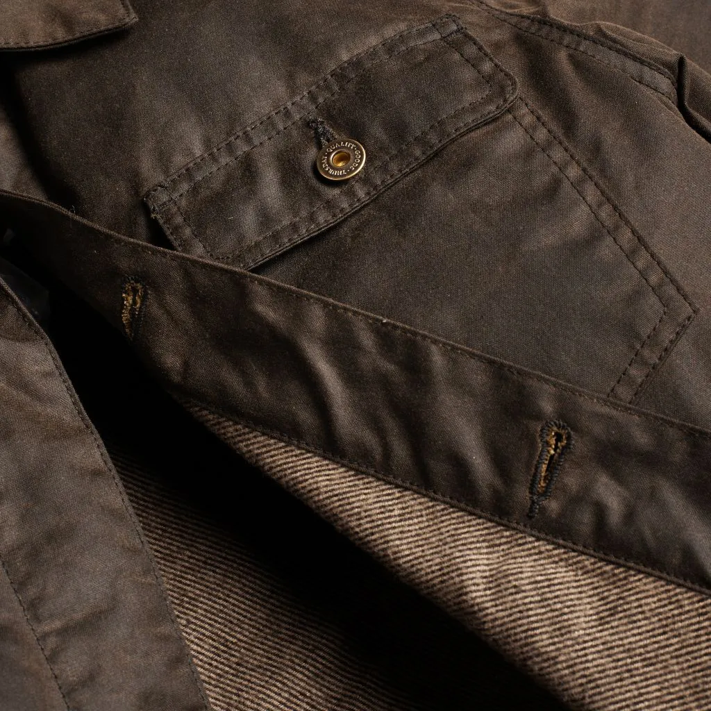 Waxed Canvas Field Jacket | Dark Olive