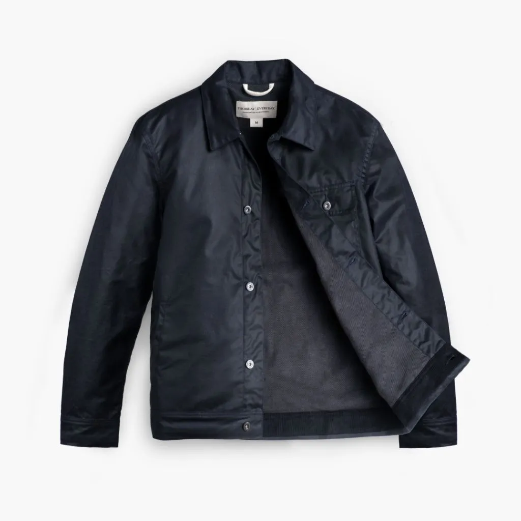 Waxed Canvas Field Jacket | Navy