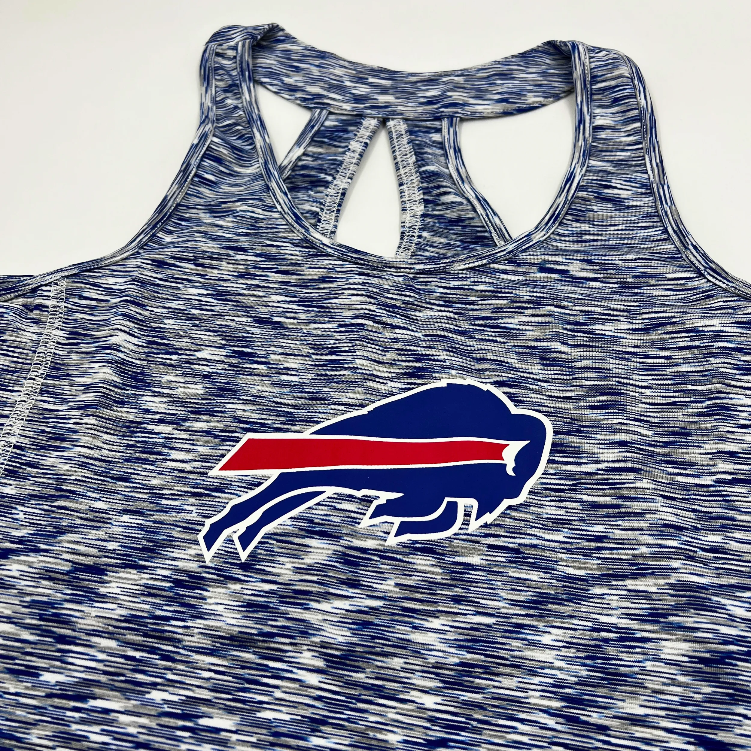 Women's New Era Buffalo Bills Royal Space Dye Racerback Tank Top