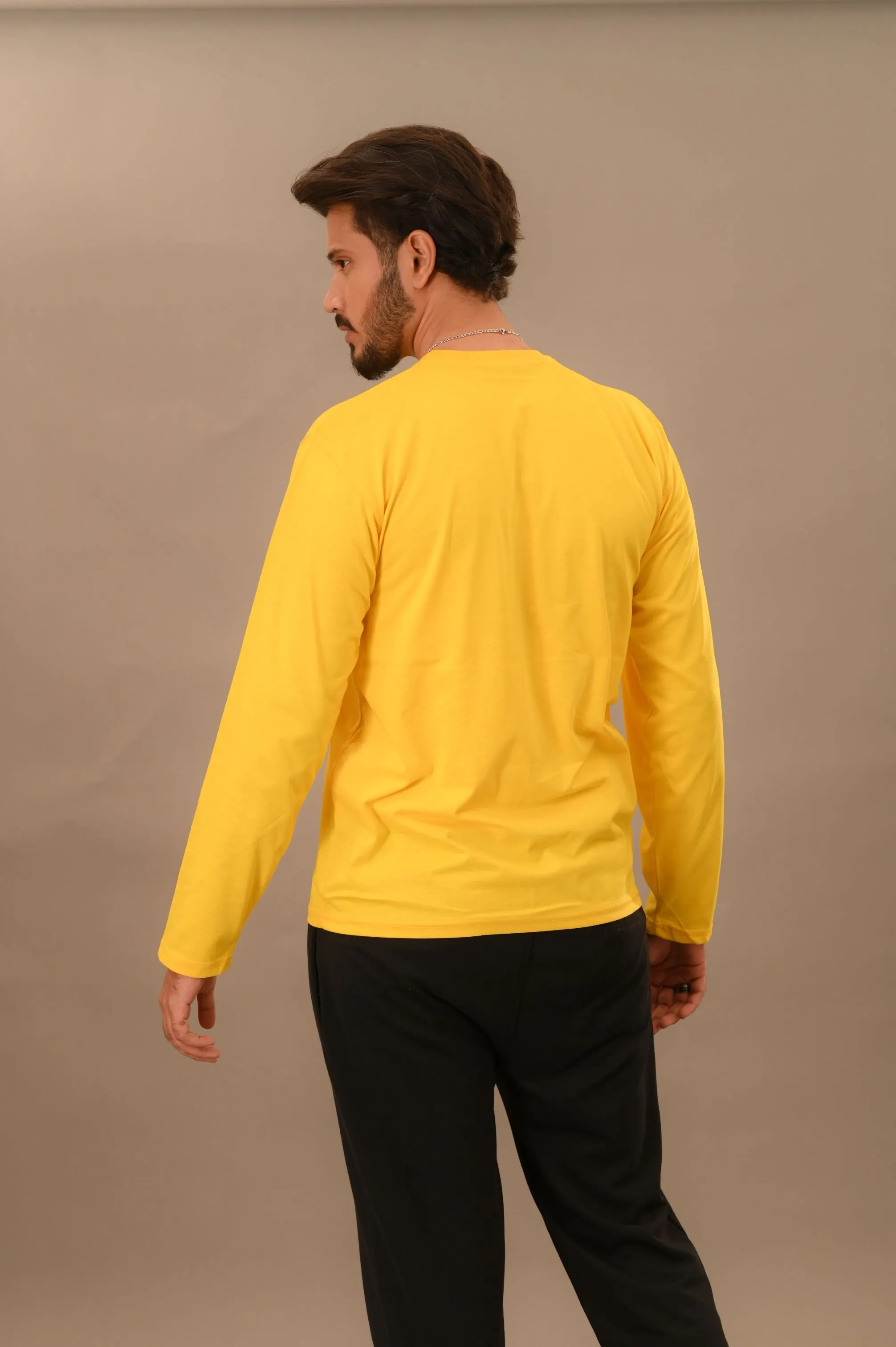 Yellow Full Sleeve T-Shirt - Men